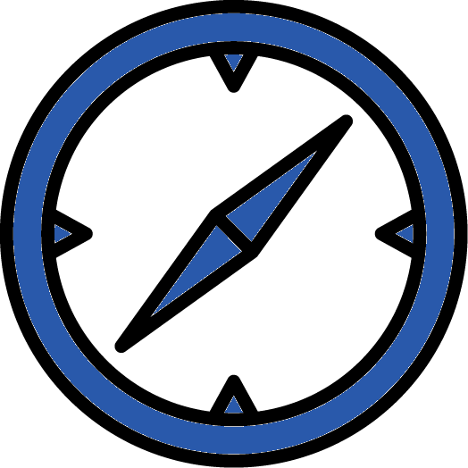 Icon of directional compass