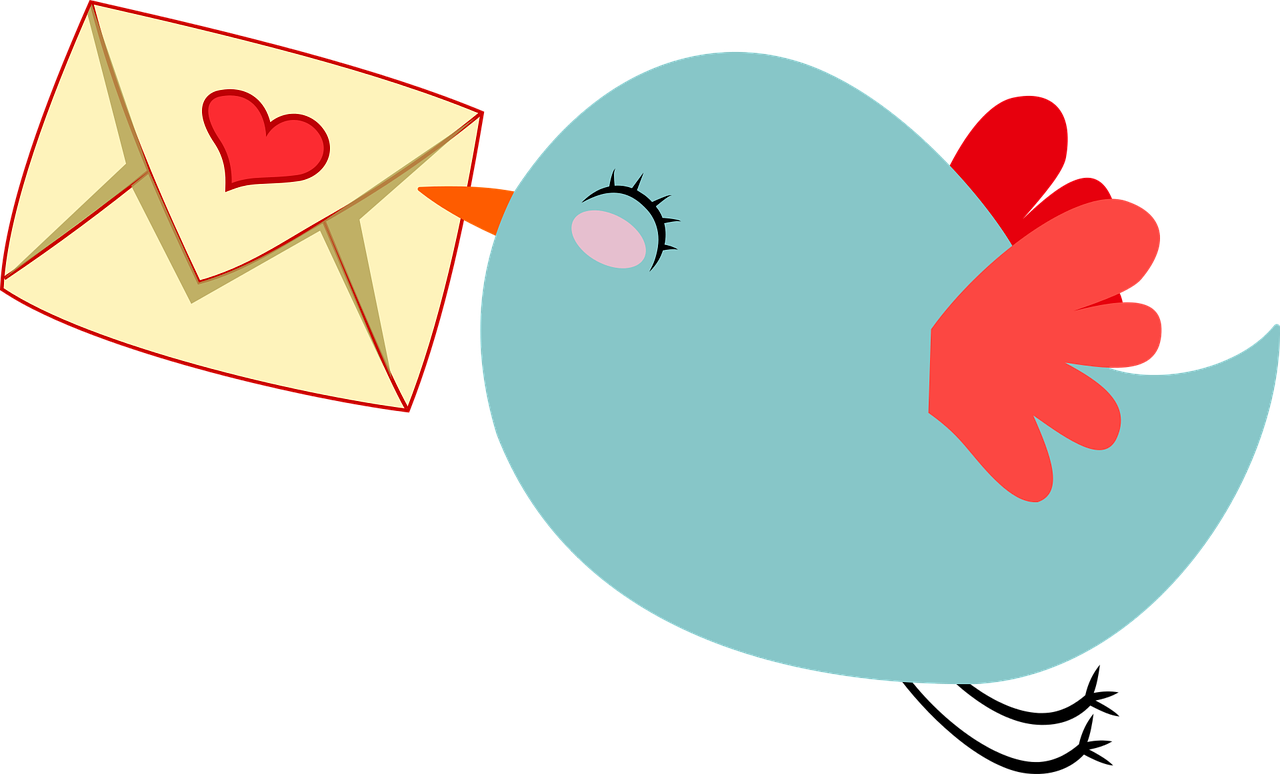 Bird with envelope