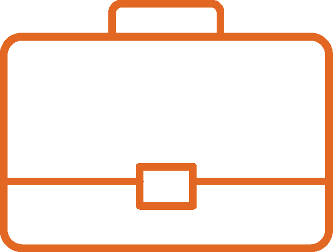 briefcase icon for jobs and internships in law + government