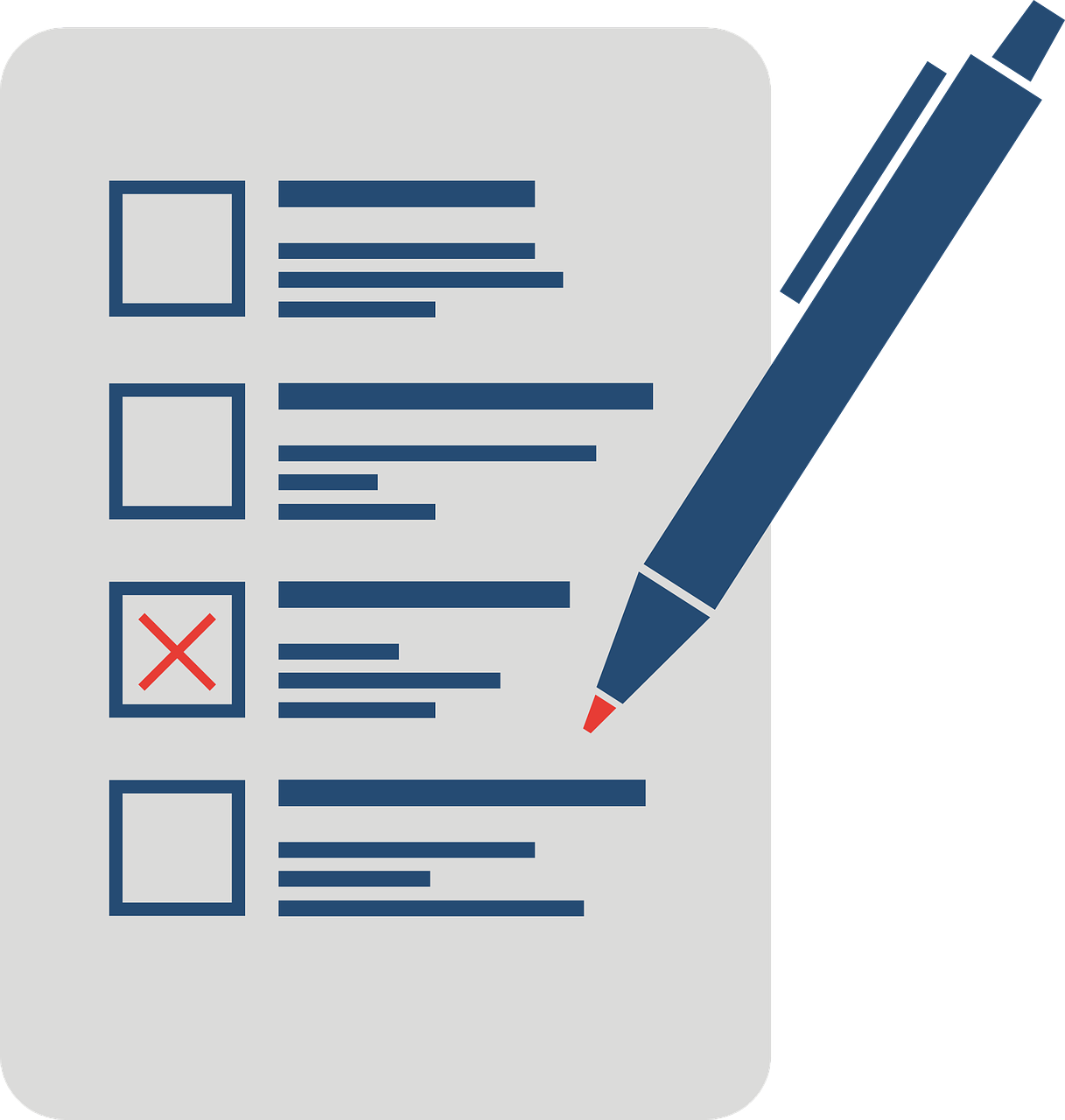 illustration of a checklist and pen