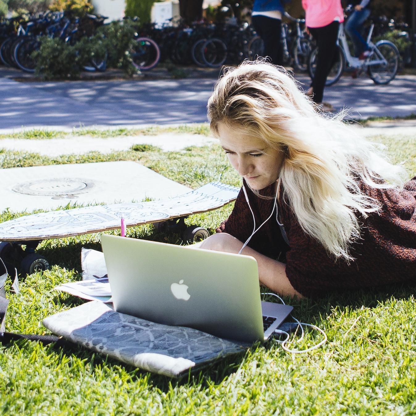 Student studying