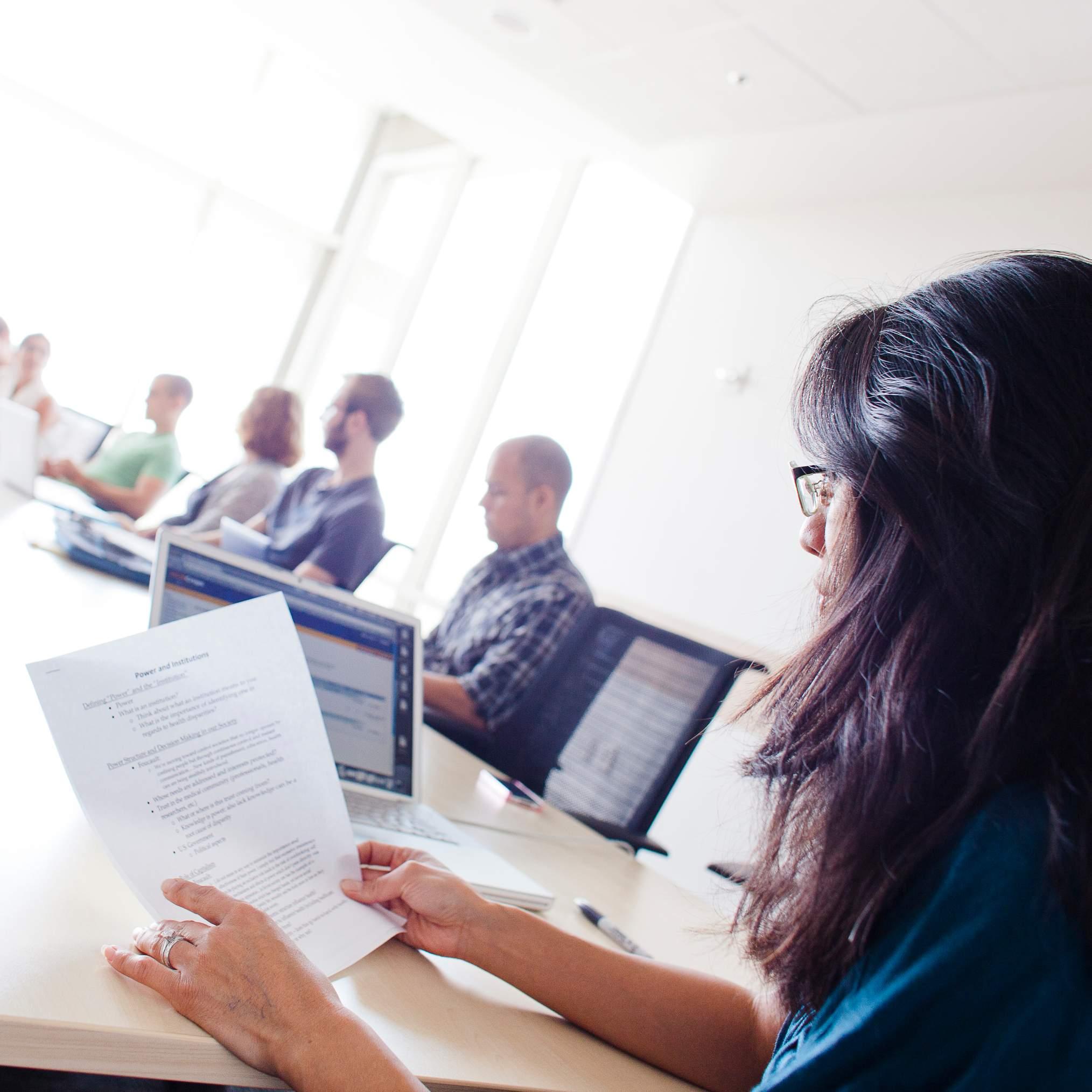 photo of UCSB grad students studying